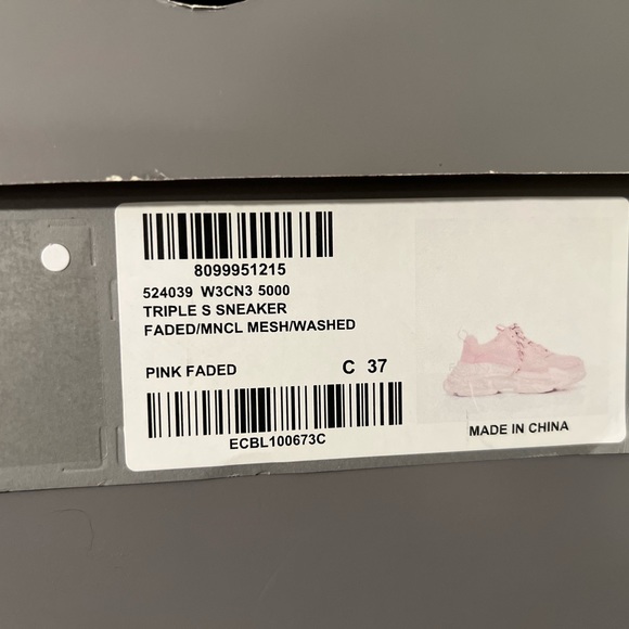 Balenciaga Triple S Pink faded 🔥 🔥 🔥 100% Authentic - Picture 8 of 9